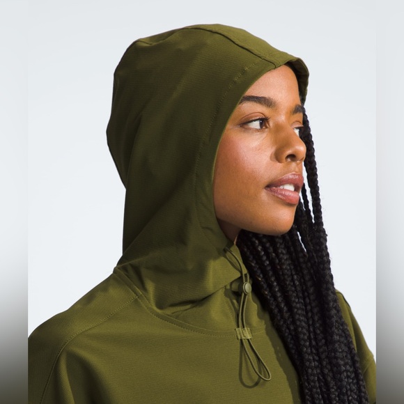 The North Face Willow Stretch windwall pullover hoodie Green Forest olive XL - Picture 5 of 14